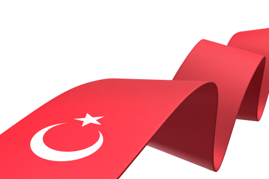Turkey flag design national independence day banner element transparent background png