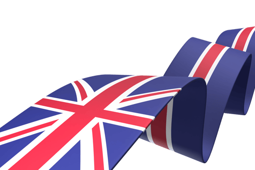 United Kingdom flag design national independence day banner element transparent background png
