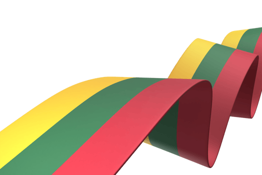 Lithuania flag design national independence day banner element transparent background png