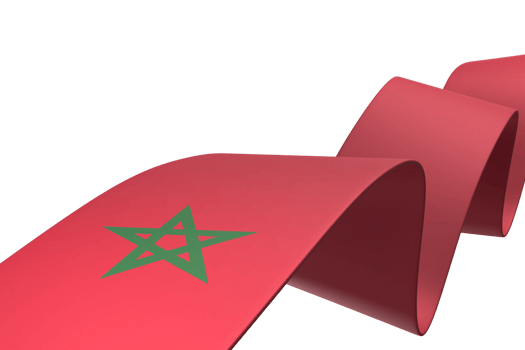 Morocco flag design national independence day banner element transparent background png