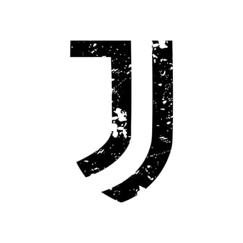 New Juventus logo with grunge motif vector
