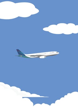 Airplane in The Sky vector