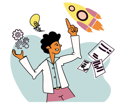 Illustration of business man succeed on his work png