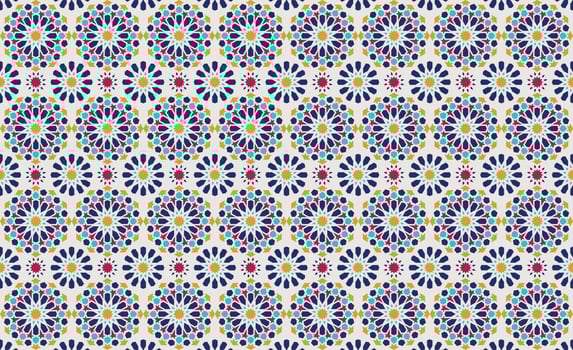 Traditional Isometric Colorful Moroccan Mosaic, Tile seamless Pattern Background. vector