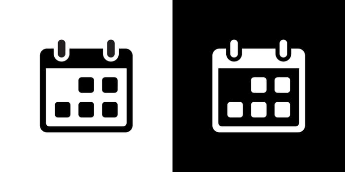 Calendar icon vector in clipart style. Schedule, date sign symbol