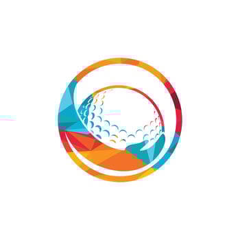 Golf Care vector logo design template. Golf ball and hand icon.