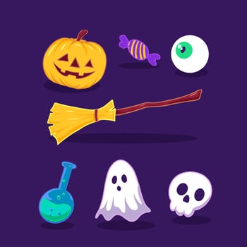 Halloween element set Vector image