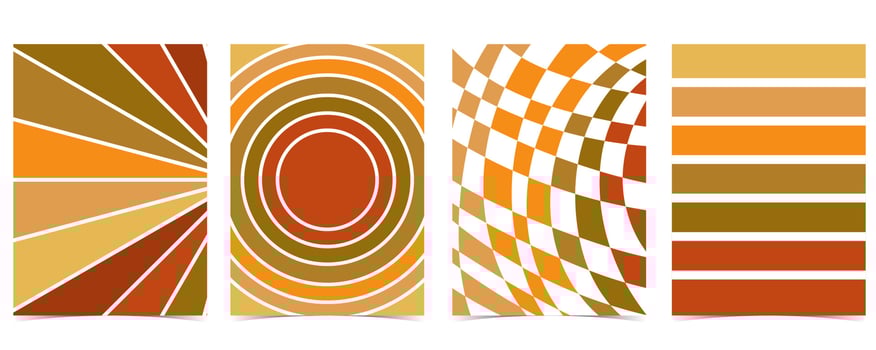 orange palate colour background design vector