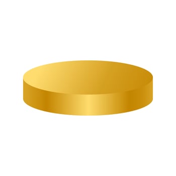 Golden mockup podium vector