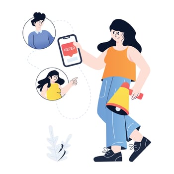 Customer assistance flat illustrative vector