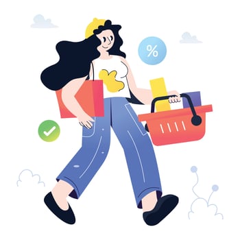 Customer assistance flat illustrative vector