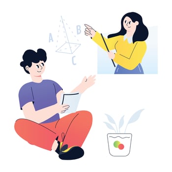 Customer assistance flat illustrative vector