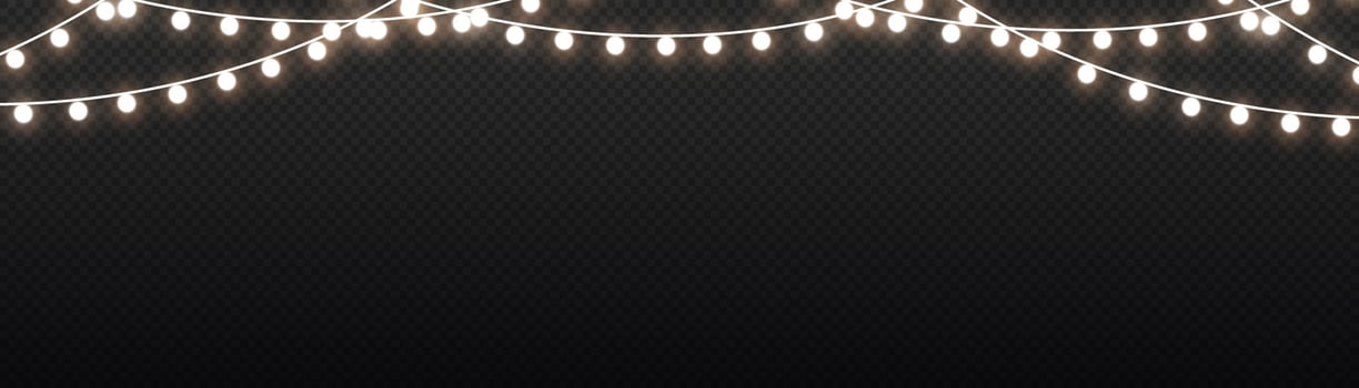 Light effect. Vector illustration. Christmas lights isolated. Christmas glowing garland. For the new year and christmas.