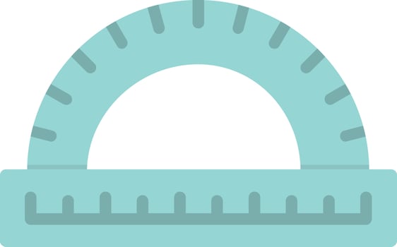 Wood Protactor Flat Icon vector