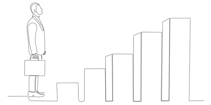 continuous line art vector