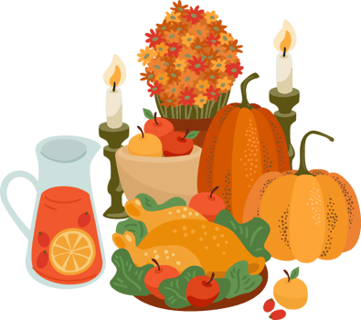 Festive meal.. Happy Thanksgiving. png