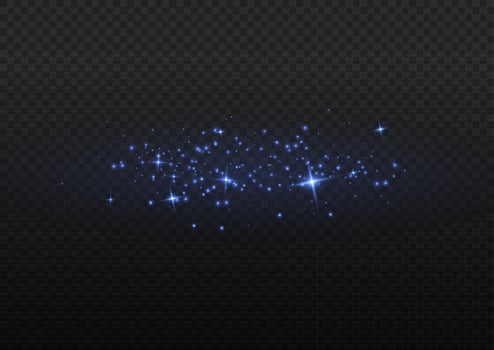 Blue sparks glitter special light effect. Vector sparkles. Christmas abstract dust. Sparkling magic dust particles effect. Sparkling texture. Stardust sparks