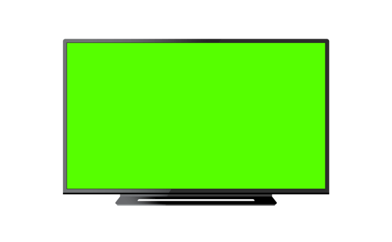 Realistic Green Screen LED TV Front Display Mockup Illustration png