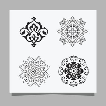 vector illustration of minimalist ornaments, Arabic ornaments drawn on paper are perfect for banner and poster decoration