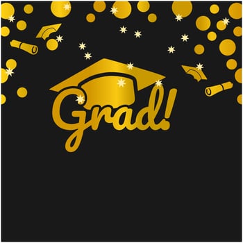 HAPPY GRADUATION BANNER AND POSTER TEMPLATE vector