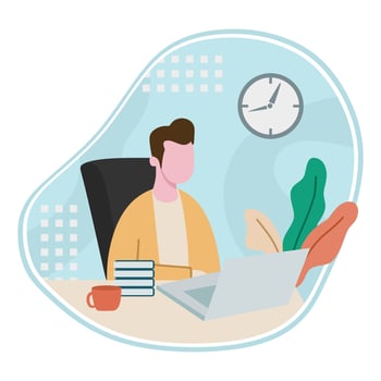 PEOPLE WORKING IN OFFICE vector