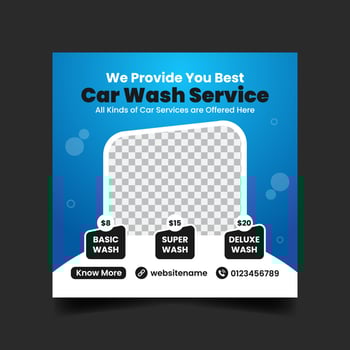 Auto Mobile Car Wash and Repair Social Media Post Design vector