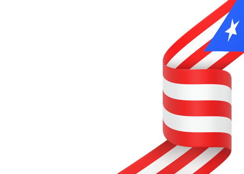 Puerto Rico flag design national independence day banner element transparent background png