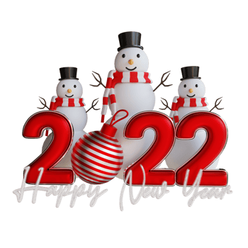 3d snowman character illustration new year 2022 christmas party png