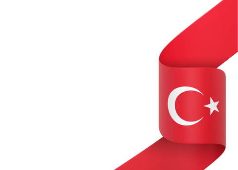 Turkey flag design national independence day banner element transparent background png