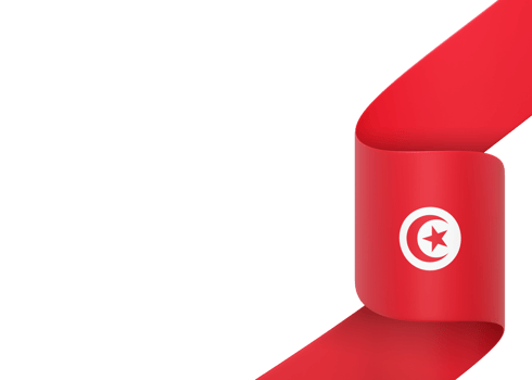 Tunisia flag design national independence day banner element transparent background png