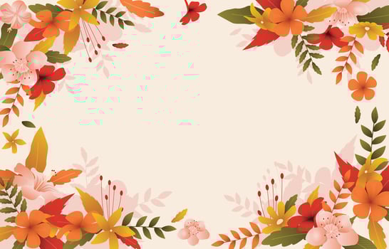 Beautiful Fall Floral Flower Summer Spring Background vector
