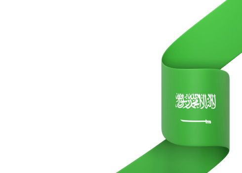 Saudi Arabia flag design national independence day banner element transparent background png