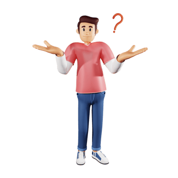 Young people do not know anything 3d character illustration png