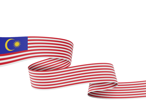 Malaysia flag design national independence day banner element transparent background png