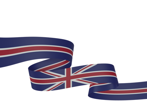 United Kingdom flag design national independence day banner element transparent background png
