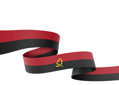 Angola flag design national independence day banner element transparent background png
