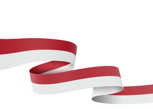 Indonesia flag design national independence day banner element transparent background png