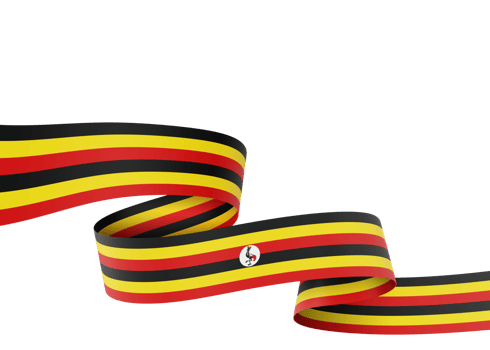 Uganda flag design national independence day banner element transparent background png