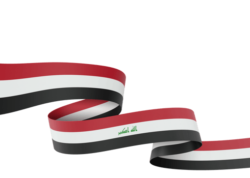 Iraq flag design national independence day banner element transparent background png