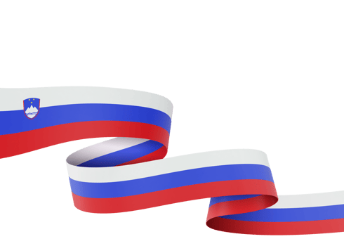 Slovenia flag design national independence day banner element transparent background png