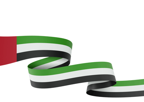 United Arab Emirates flag design national independence day banner element transparent background png