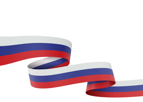 Russia flag design national independence day banner element transparent background png