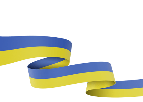 Ukraine flag design national independence day banner element transparent background png