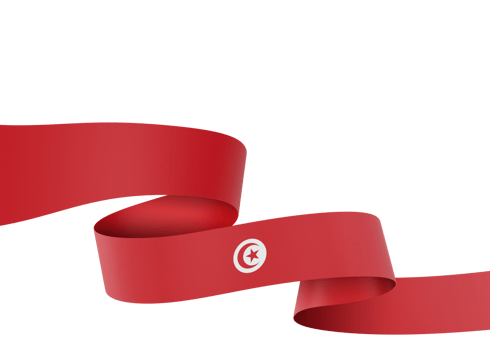 Tunisia flag design national independence day banner element transparent background png