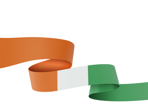 Ivory Coast flag design national independence day banner element transparent background png