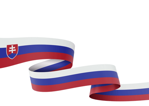 Slovakia flag design national independence day banner element transparent background png