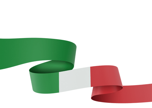 Italy flag design national independence day banner element transparent background png