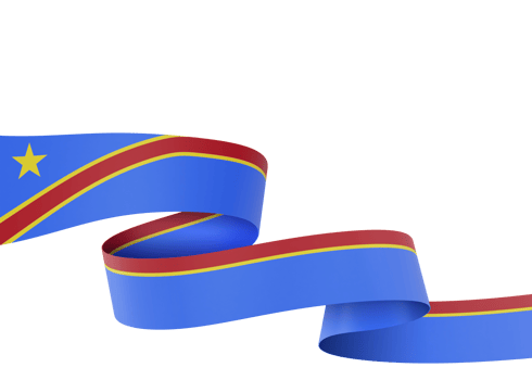 DR Congo flag design national independence day banner element transparent background png
