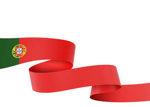 Portugal flag design national independence day banner element transparent background png