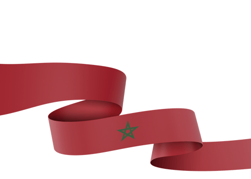 Morocco flag design national independence day banner element transparent background png